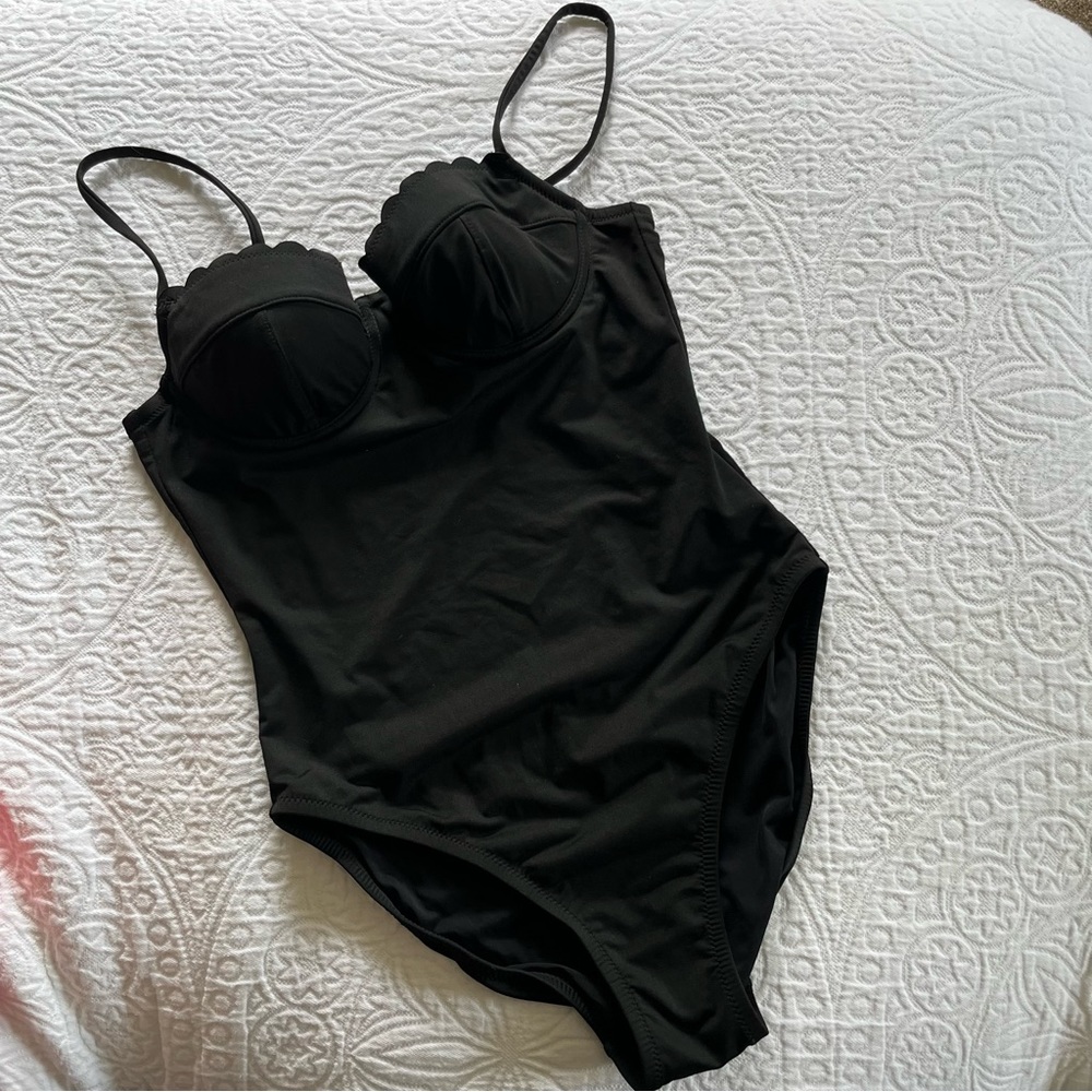 J.Crew Black One Piece, Size 2